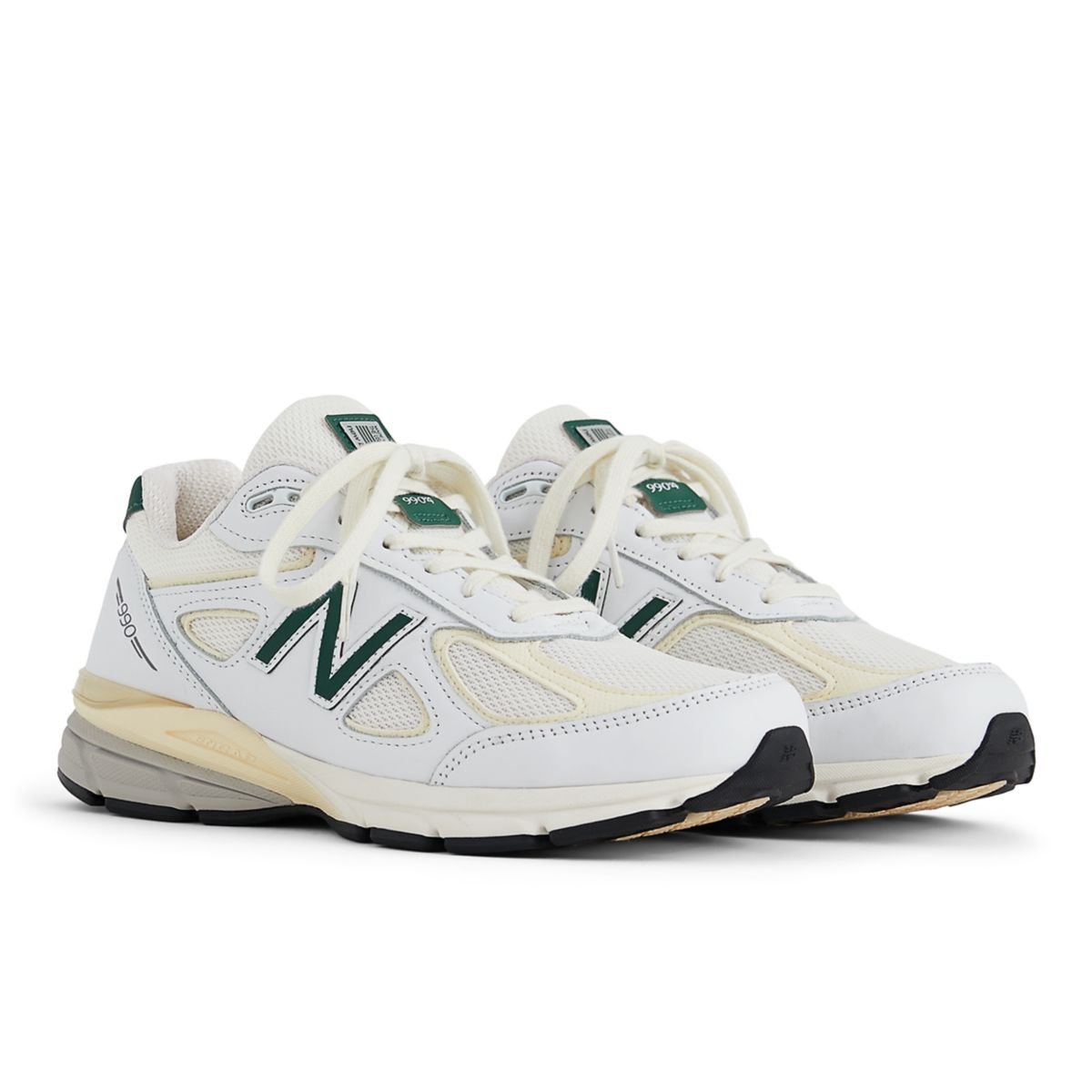 New Balance Made in USA 990v4 Calcium / Forest Green (U990V4-46974)