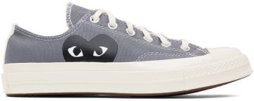 Comme des Garçons Play Blue Converse Edition Half Heart Chuck 70 Sneakers (P1K121)
