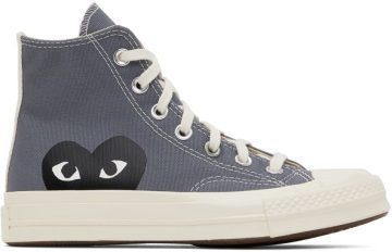 Comme des Garçons Play Blue Converse Edition Half Heart Chuck 70 Sneakers (P1K122)