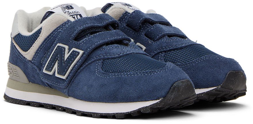 New Balance Kids Navy 574 Core Hook & Loop Little Kids Sneakers (PV574EVN)