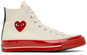 Comme des Garçons Play Black & Red Converse Edition Chuck 70 Sneakers (K124)