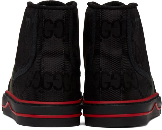 Gucci Black ‘Gucci Tennis 1977’ Off The Grid High-Top Sneakers (628717 H9H80)