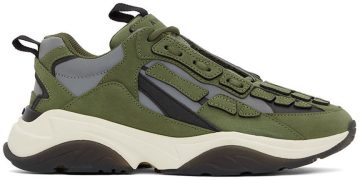 AMIRI Green & Black Bone Runner Low-Top Sneakers (PF22MFS009-348)