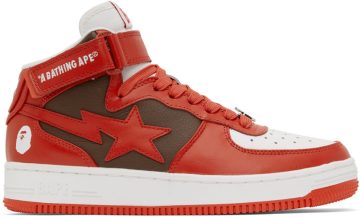 BAPE Red Sta #2 M1 Mid Sneakers (001FWI201010I)