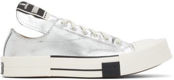 Rick Owens Drkshdw Silver Converse Edition Turbodrk Chuck 70 Low Sneakers (DC01BX292 A01R0)