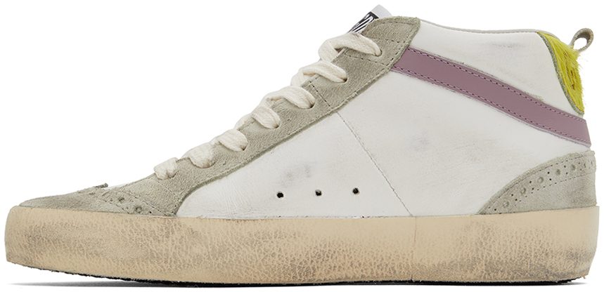 Golden Goose SSENSE Exclusive White & Gray Mid Star Classic Sneakers (GWF00122.F003603.81884)