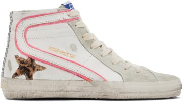 Golden Goose SSENSE Exclusive White & Gray Slide Sneakers (GWF00115.F003605.11290)