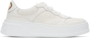 Gucci White GG Embossed Low Sneakers (670408 1XL10)