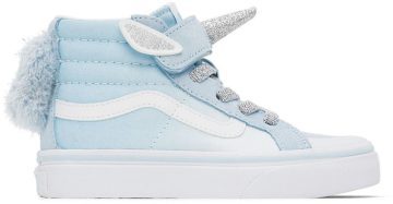 Vans Kids Blue Unicorn Sk8-Hi Reissue 138 V Little Kids Sneakers (VN0A4U1WASF1)