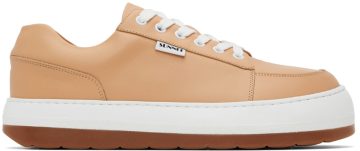 Sunnei Orange Leather Dreamy Sneakers (MSHOXSNK001)