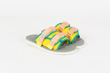 Suicoke Moto-Cab “Yellow/Coral / Teal” (OG-056Cab-YLLW/GRY)