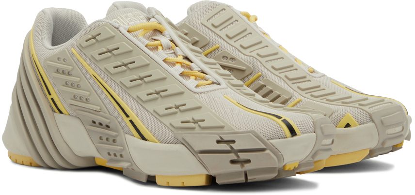 Diesel Beige & Yellow S-Prototype Low-Top Sneakers (Y02876P4462H9013)
