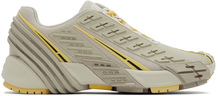 Diesel Beige & Yellow S-Prototype Low-Top Sneakers (Y02876P4462H9013)