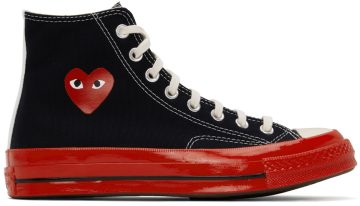 Comme des Garçons Play Off-White Converse Edition Chuck 70 High-Top Sneakers (P1K124)