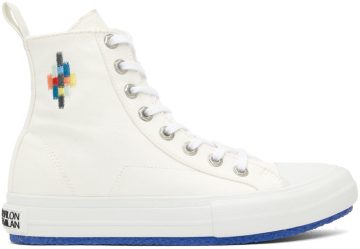 Marcelo Burlon County of Milan White Cross Vulcanized Sneakers (CMIA094S22FAB0010110)