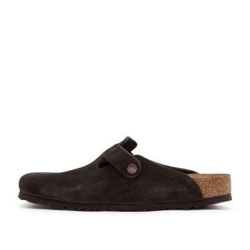 Birkenstock Boston Soft Footbed Suede Leather (Brown)