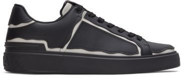 Balmain Black & White B-Court Sneakers (XM0VI288LRBL)