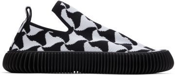 Bottega Veneta Black & White Ripple Sneakers (690123 V1NW)