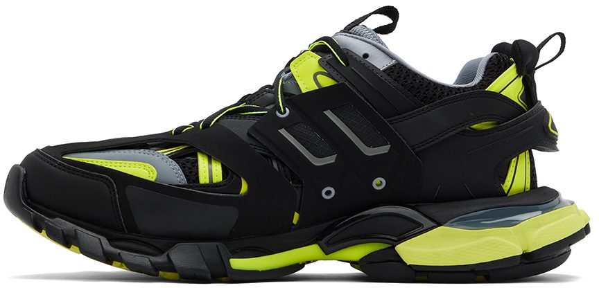 Balenciaga Black & Yellow Track Sneakers (542023-W3AC6-1175)