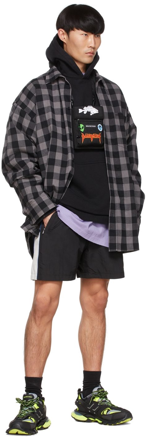 Balenciaga Black & Yellow Track Sneakers (542023-W3AC6-1175)