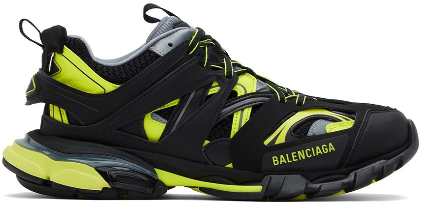 Balenciaga Black & Yellow Track Sneakers (542023-W3AC6-1175)