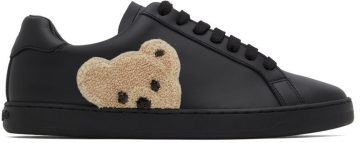 Palm Angels Black Teddy Bear Tennis Sneakers (PMIA058C99LEA0011060)