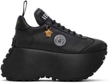 Versace Black Triplatform Sneakers (1004529_1A03272_1B00V)
