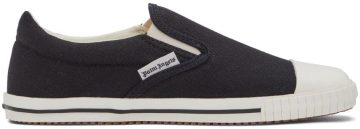 Palm Angels Black Vulcanized Low-Top Sneakers (PMIA074S22FAB0011001)