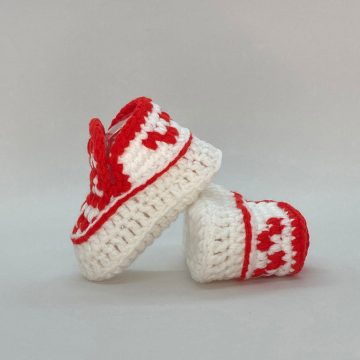 Baby Sneakers Vans Checker (Red / White)