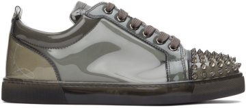 Christian Louboutin Gray Louis Junior X Ray Low-Top Sneakers (1221013)