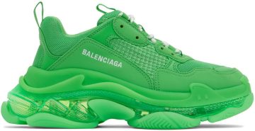 Balenciaga Green Triple S Sneakers (541624-W2GA1-3510)