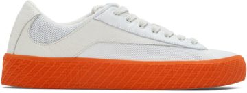 BY FAR Off-White & Orange Rodina Low-Top Sneakers (22SSROATGWGRL)