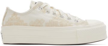 Converse Chuck Taylor All Star Lift Platform Tonal Embroidery Vintage White/egret/egret