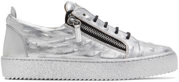 Giuseppe Zanotti Silver Pyramid Frankie Sneakers (RM20059-92333)