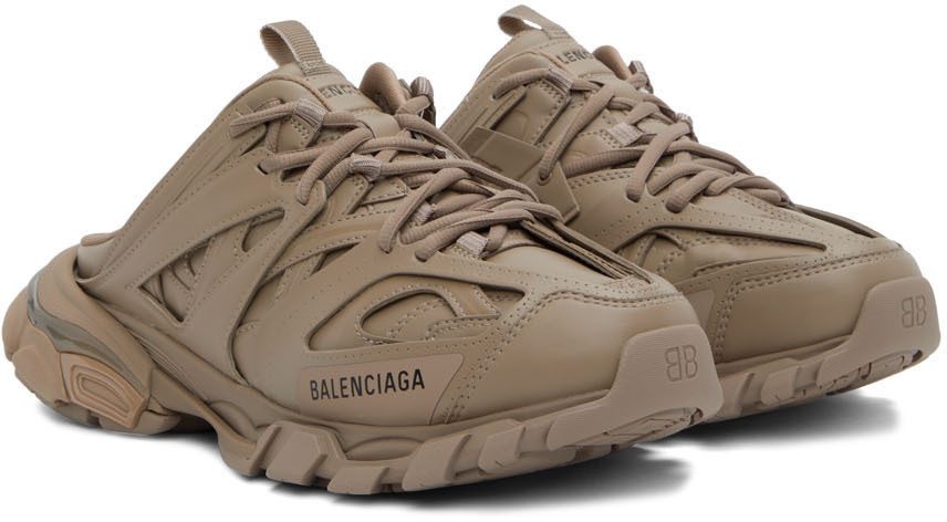 Balenciaga Taupe Track Mules (653814-W2FA6-9710)