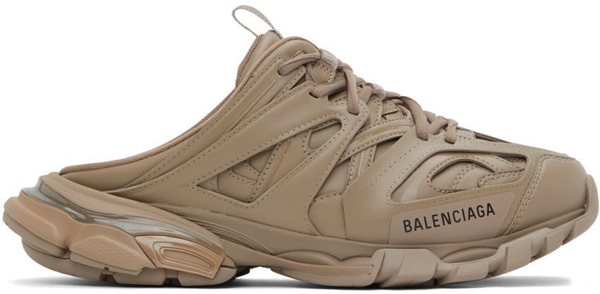 Balenciaga Taupe Track Mules (653814-W2FA6-9710)