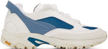 Our Legacy White & Blue Splinter Sneakers (A2227SWH)