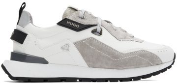 Hugo White & Gray Cubite Running Sneakers (50471233)