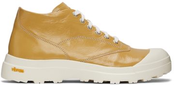 Our Legacy Yellow Tar Dip Mid Sneakers (A2227HTA)