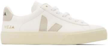 VEJA White & Gray Campo Sneakers (CP0502429)