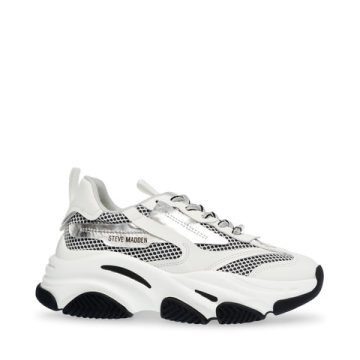 Steve Madden Possession-E Silver/White