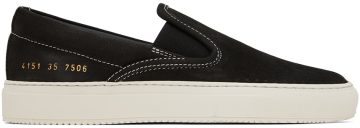 Common Projects Black Slip-On 7506 Black/ White (4151)