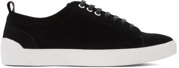 Hugo Black Suede Zero Tennis 001 BLACK (50433502)