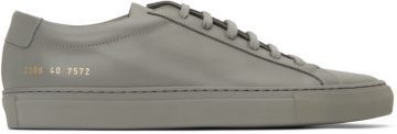 Common Projects Grey Saffiano Original Achilles Low 7572 COBALT GREY (2308)