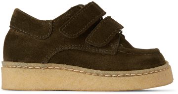 ANGULUS Kids Suede Velcro Closure 2214 Dark Olive (3329-101)