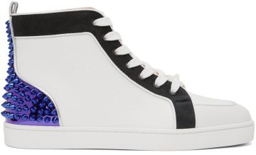 Christian Louboutin White & Black Rantus Spikes CMA3 VERSION MULTI (1220369)