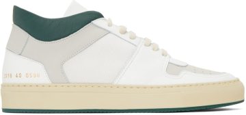 Common Projects White & Green BBall Low Decades 0590 WHITE/GREEN (2318)