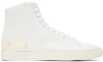 Common Projects White Recycled Nylon Tournament High 0506 WHITE (5209)