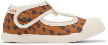 TINYCOTTONS Baby Tan Animal Print Mary Jane Mustard K21 (AW22-360)