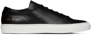 Common Projects Black Achilles Low 7547 Black * (ARTICLE 1658)